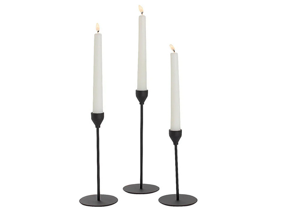 Suporturi de lumânări glamour set metalic set de masă decorativ 3 buc
