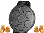 Electric waffle maker for waffles and cookies, moulds with various designs, 1200W