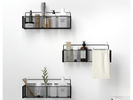 Cesta colgante organizador metálico estante colgante cocina negro