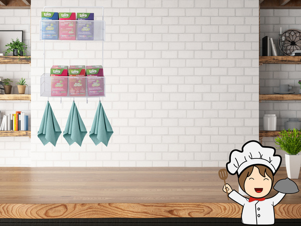 Organizer metalowy zawieszany półka wisząca kuchenna do łazienki wieszak