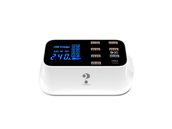 Telefoni laadija 8 x usb qc 3.0 typ c