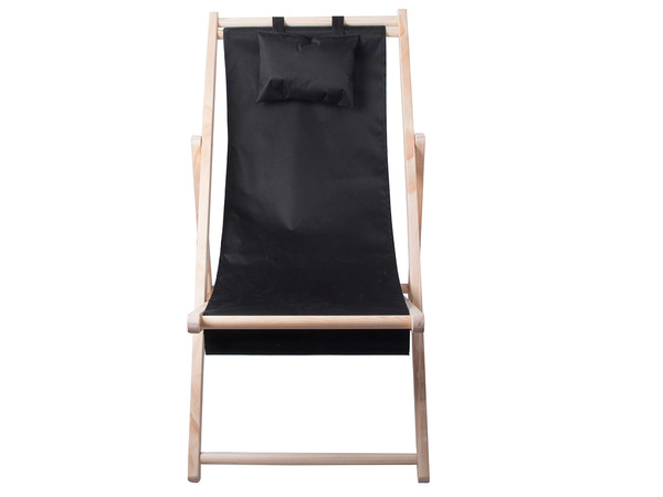 Wooden deckchair beach chairs folding garden cushion beach chair