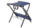 Fishing chair backrest with rod holder