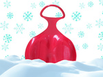 Plastic sled apple slide snow slide large