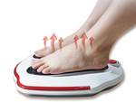 Electric vibrating foot massager heating intensity adjustment