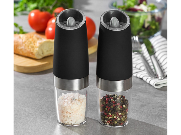 Električni mlinček za peper in sol z osvetlitvijo in nastavitvijo