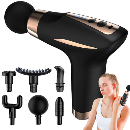 Massagepistole rückenmassagegerät körper-vibrationspistole set mit 6 handstücken