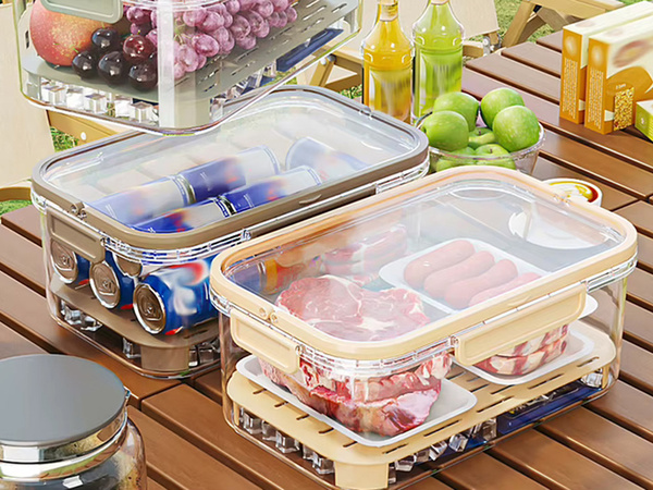 Recipientes para alimentos conservación a baja temperatura recarga refrigerante