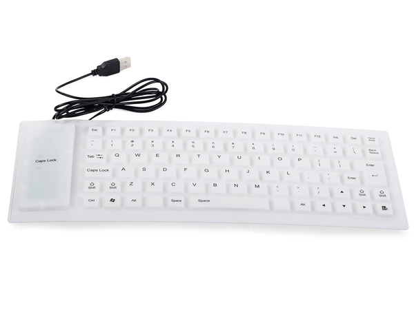 Silicone rubber keyboard white usb noiseless