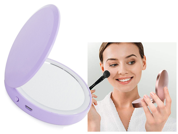 Miroir de maquillage cosmétique éclairé par led