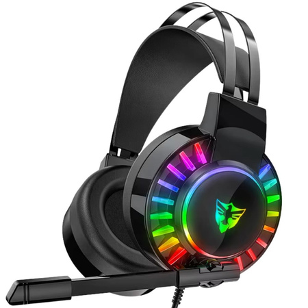 Spēļu austiņas 7.1 rgb vadu iebūvētas ausīs ar mikrofonu