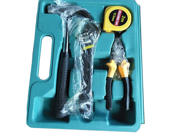 Tool set screwdrivers hammer 16 el in case
