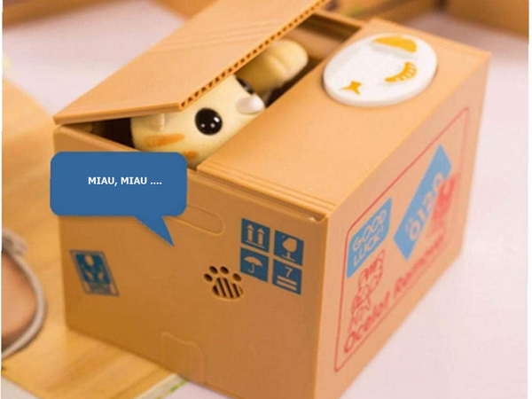 Moneybox kaķēns kaķēns interaktīvais automāts meows