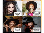 Tetovanie halloween falošné zuby realistické umývateľné dočasné prestrojenie