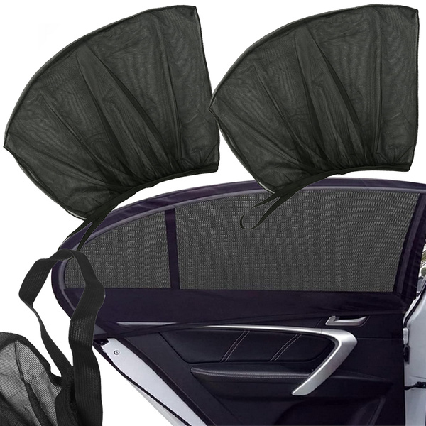 Rear window mosquito net for car black 2pcs