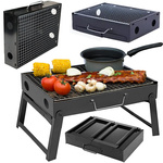 Grătar de călătorie portabil caz pliabil cărbune camping bbq