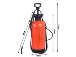 Spiediena smidzinātājs dārza rokas smidzinātājs ar garu lance 8l jostu