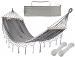 Garten hängematte tourist grau quaste schaukel boho tasche 200 x 100cm