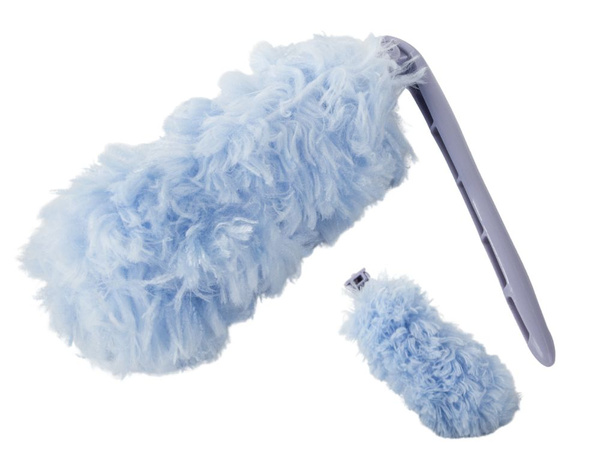 Brosse à poussière et toiles d'araignée dépliable en microfibre 35 cm