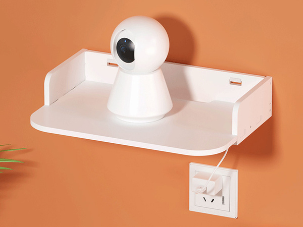 Étagère murale fleurs blanc mat