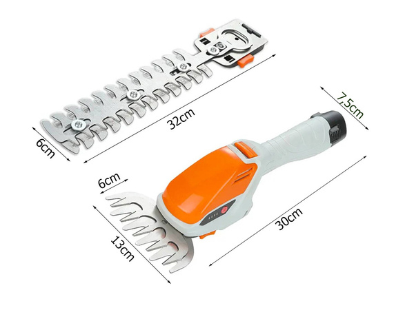 Akumulátorové nůžky na trávu a keře nůžky na živé ploty 2v1