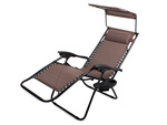 Chaise de plage pliante zero gravity 2in1 chair with canopy