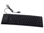 Teclado de silicona negro usb silencioso