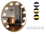 Led tualetes galds spogulis gaismas make-up komplekts 10gab
