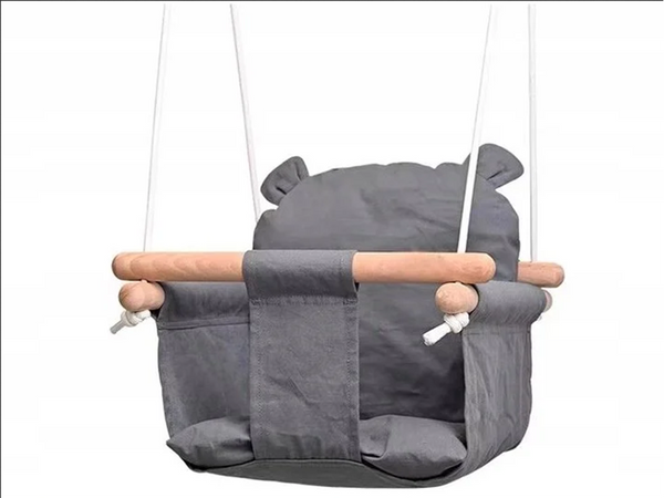 Baby swing wooden bucket swing soft material rocker