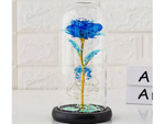 Trandafir veșnic în sticlă cadou a condus sticlă albastră luminoasă pentru ziua femeii