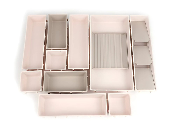 Large cosmetics organiser modular drawer insert 12 items