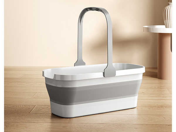 Silicone folding bowl large laundry basket compact travel 10l