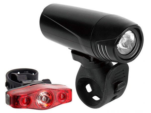 Kit lumière vélo avant + arrière led pour guidon vélo fort