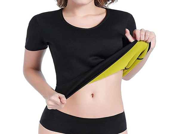 Women's neoprene fitness t-shirt short sleeve