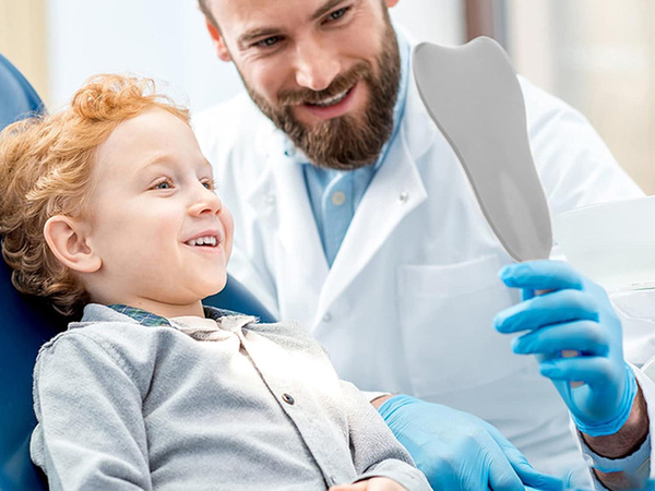 Kosmetické zrcátko na líčení zubní ruční zrcátko ve tvaru zubu