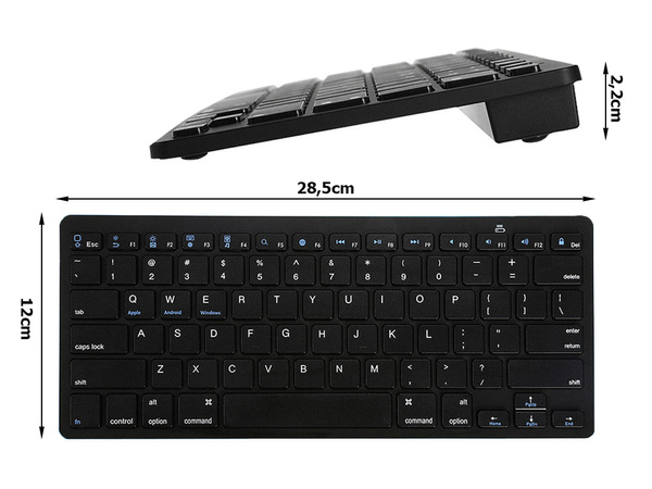 Bezdrátová bluetooth klávesnice pro pc ipad mac malá štíhlá nízkoprofilová