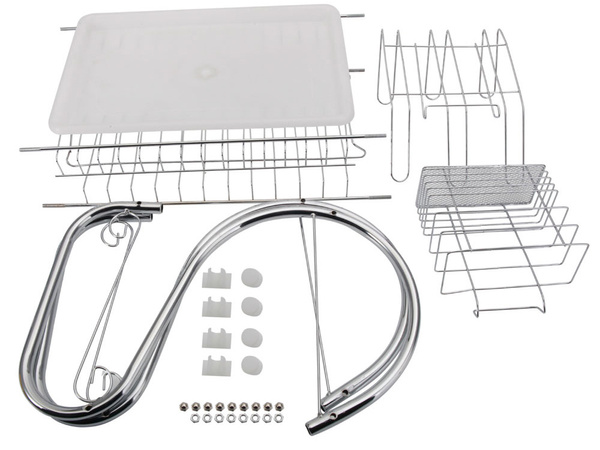 Double-decker stand-up dishwasher drainer