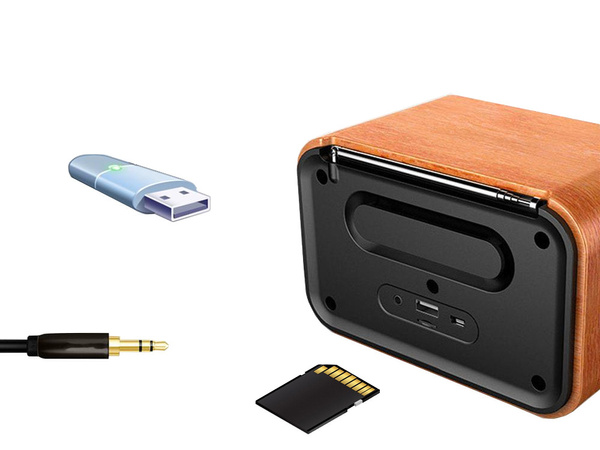 Konyharádió fm hangszóró hordozható bluetooth aux