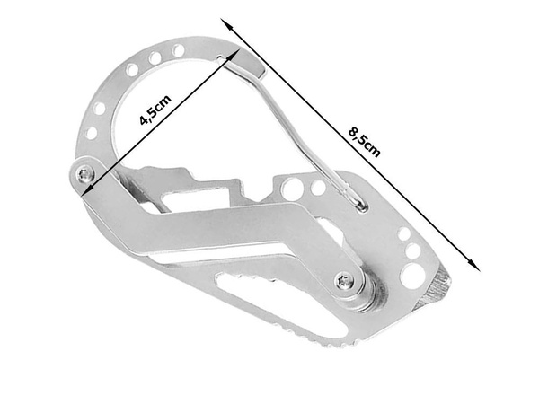 Key ring carabiner survival multitool