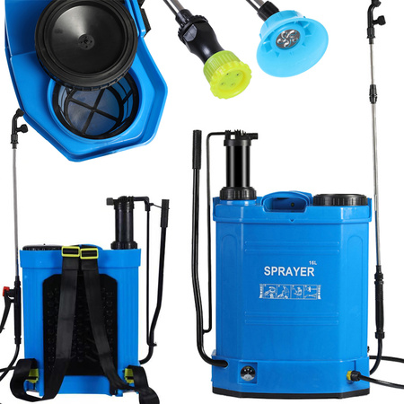 PULVERIZATOR FĂRĂ FIR 2IN1 CU RUCSAC CU PRESIUNE PENTRU GRĂDINĂ 16L