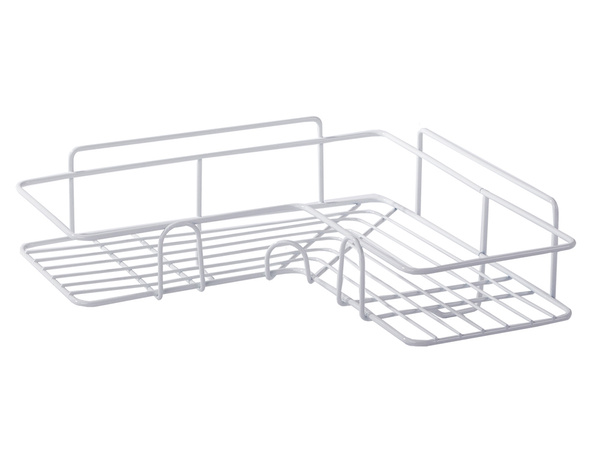 Bēniņu stūra vannas istabas dušas plaukts karājas āķis balts