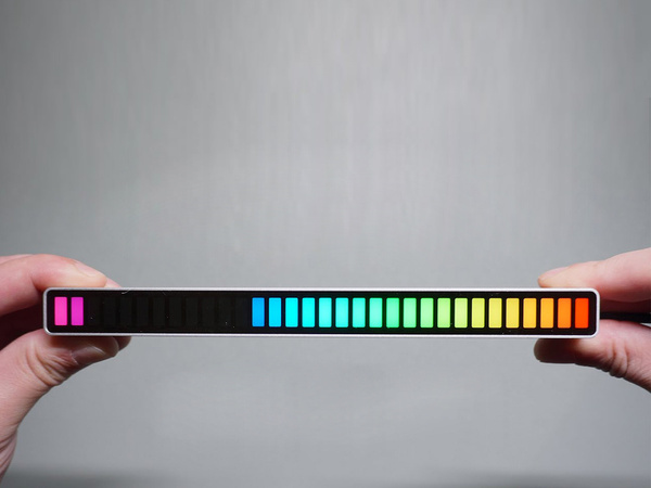 Usb led sound response mehrfarbiger neonstreifen rgb led blinkend batterie