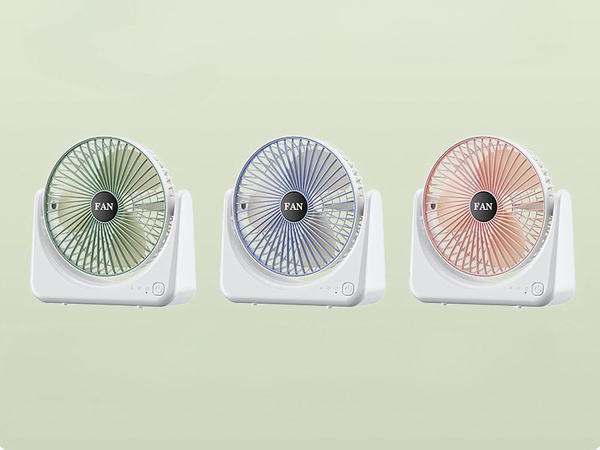 Stolní ventilátor bezdrátový usb tichý dobíjecí 3 režimy