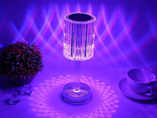 Tischlampe led crystal rgb usb fernbedienung