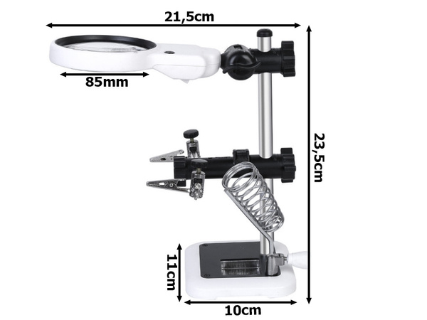 Trzecia ręka zestaw do lutowania uchwyt lupa led