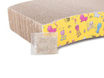 Cardboard cat scratcher horizontal wave catnip
