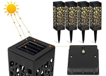 Lampe de jardin solaire décorative set de 4 pièces détecteur de crépuscule