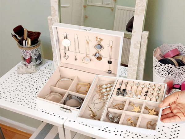 Organizátor rakvy šperkovnica elegantný box na kľúče