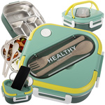 Frühstücksbox mit fächern besteckbehälter lunchbox für mikrowelle 1000ml