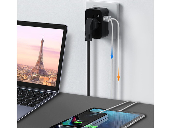 Adaptera socket savienotājs uk usa eu aus universal 2x usb worldwide